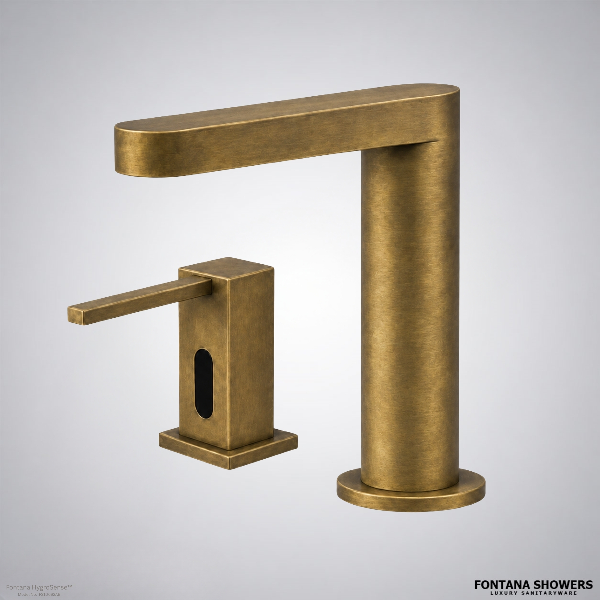 Fontana HygroSense Edition Antique Brass Sensor Activated Faucet with Soap Dispenser